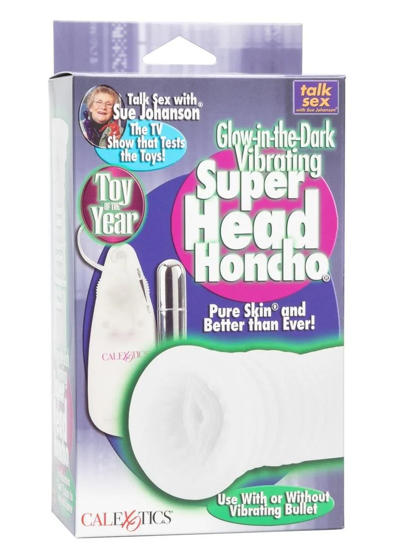 Sue Johanson Glow In The Dark Vibrating Super Head Honcho Masturbator - Image 2