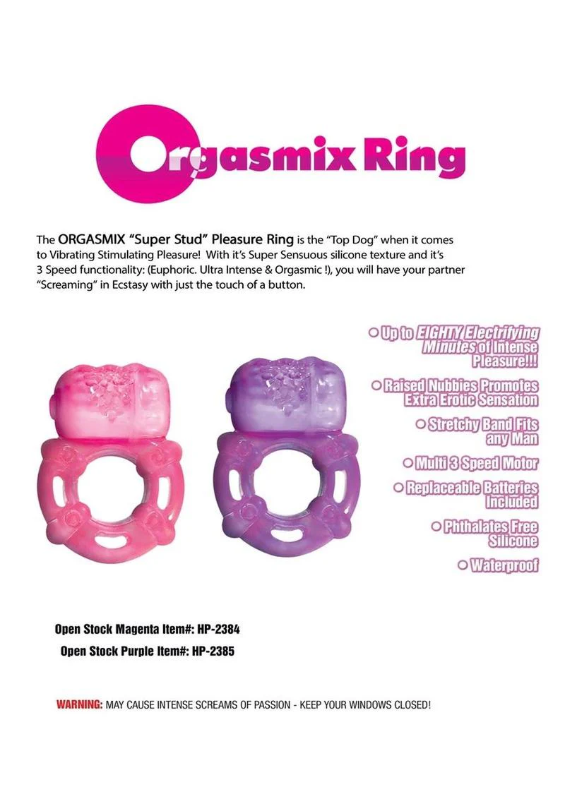 Super Stud Orgasmic Vibrating Silicone Cock Ring Waterproof - Image 3