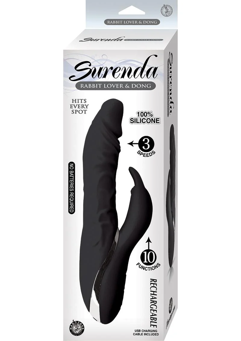 Surenda Rabbit Lover and Dildo Rechargeable Silicone Vibrator - Image 2