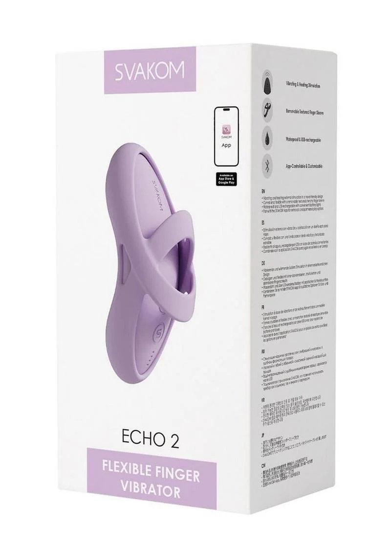 Svakom Echo 2 App Compatible Rechargeable Silicone Heated Finger Vibrator - Image 6