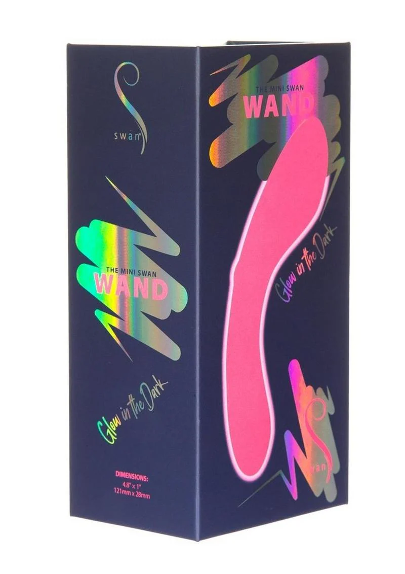Swan Mini Swan Wand Rechargeable Silicone Glow In The Dark Massager - Image 6