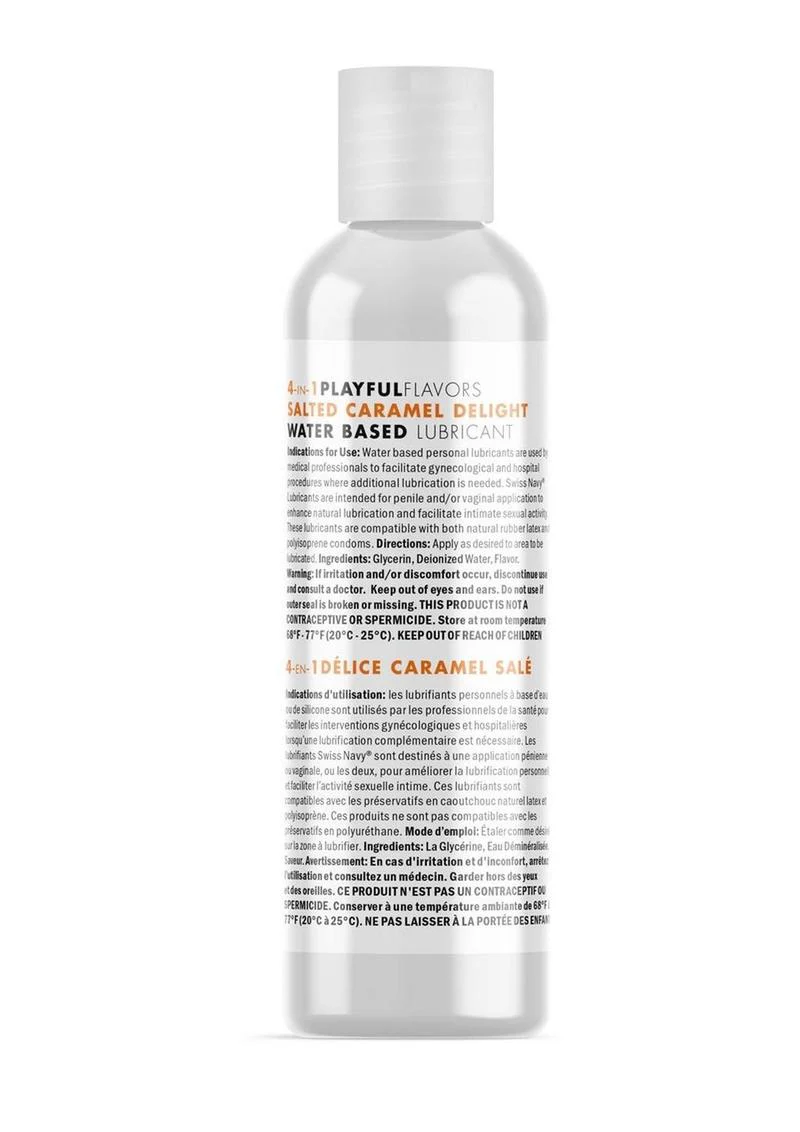 Swiss Navy 4 In 1 Flavored Lubricant 1oz - Salted Caramel Delight - Image 2