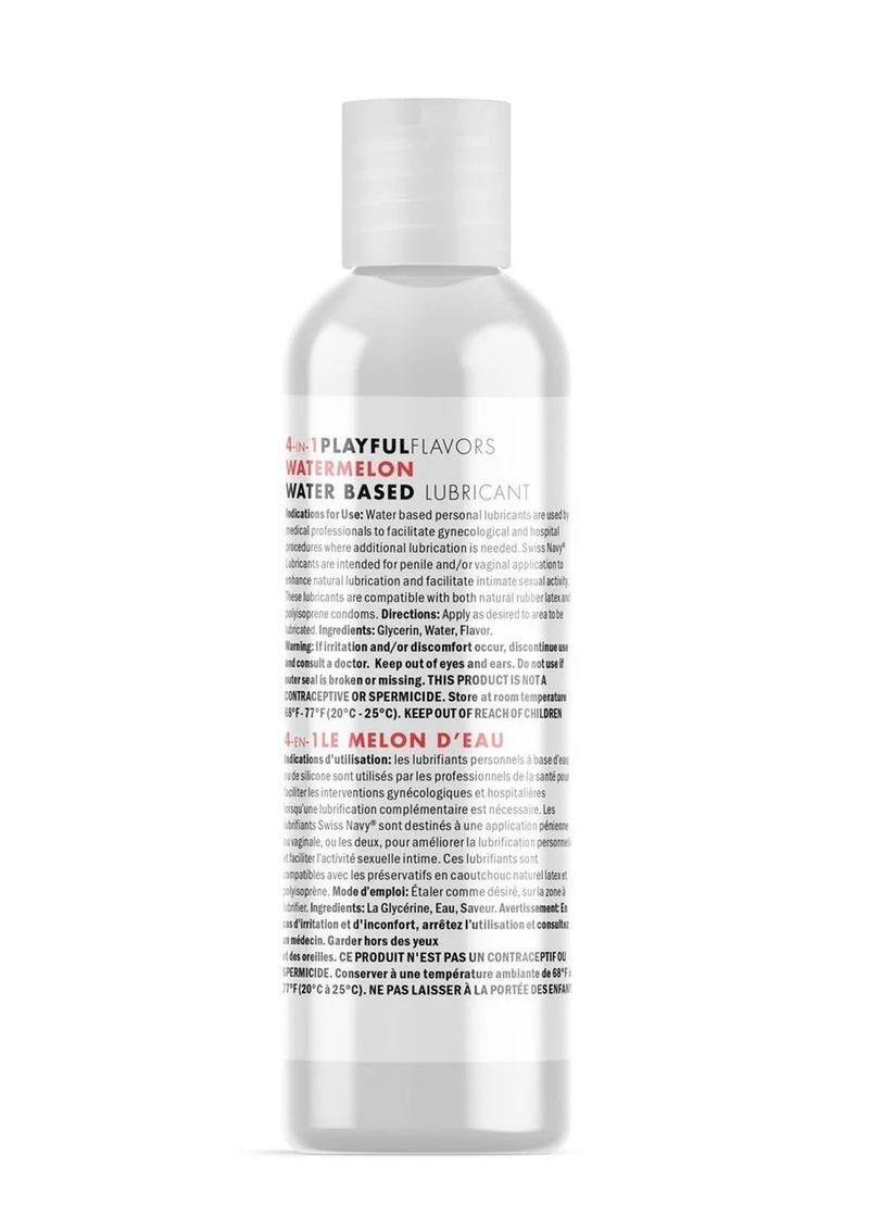 Swiss Navy 4 In 1 Flavored Lubricant 1oz - Watermelon - Image 2