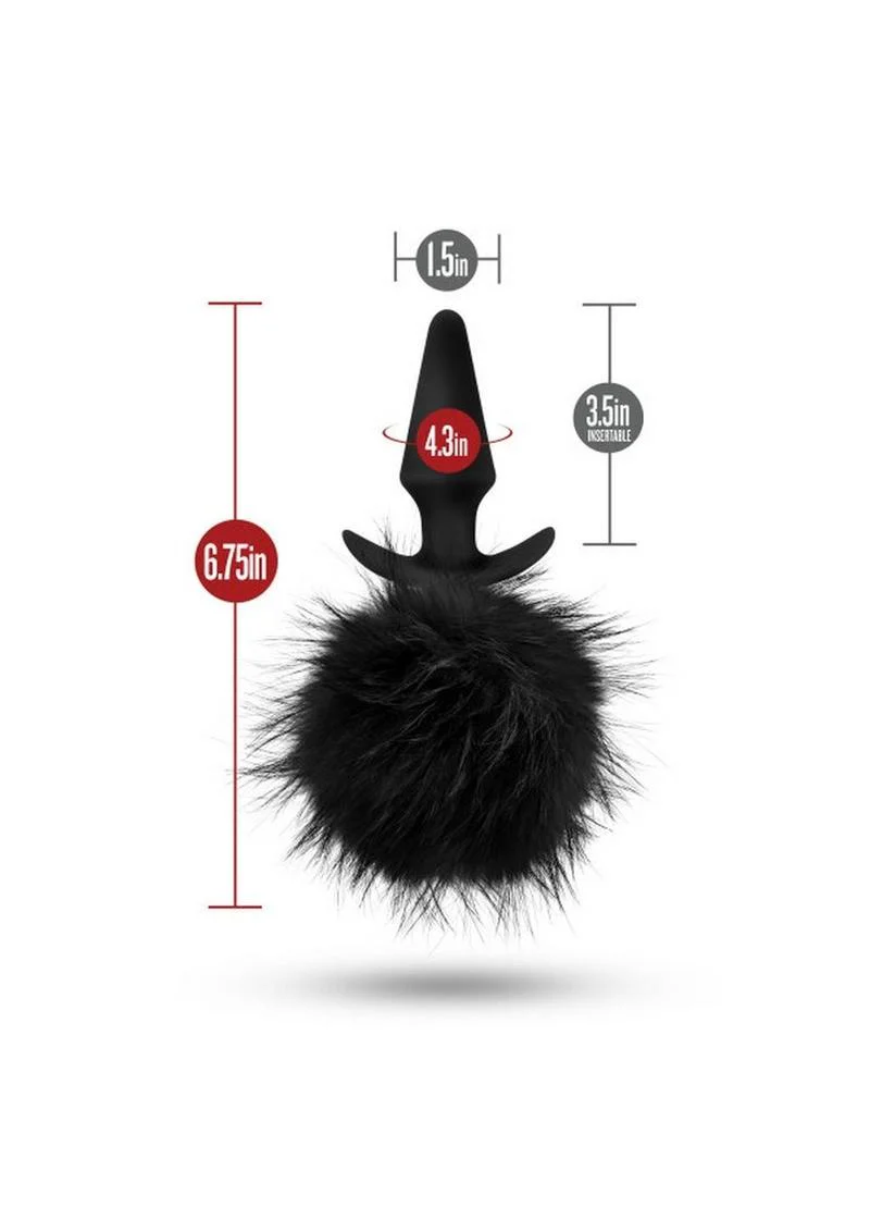 Temptasia Bunny Tail Pom Silicone Butt Plug - Image 4