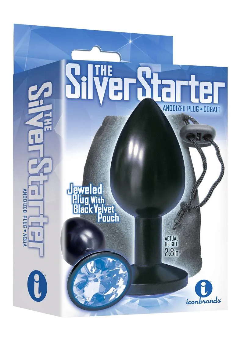 The 9's - The Silver Starter Bejeweled Annodized Stainless Steel Plug - Image 4