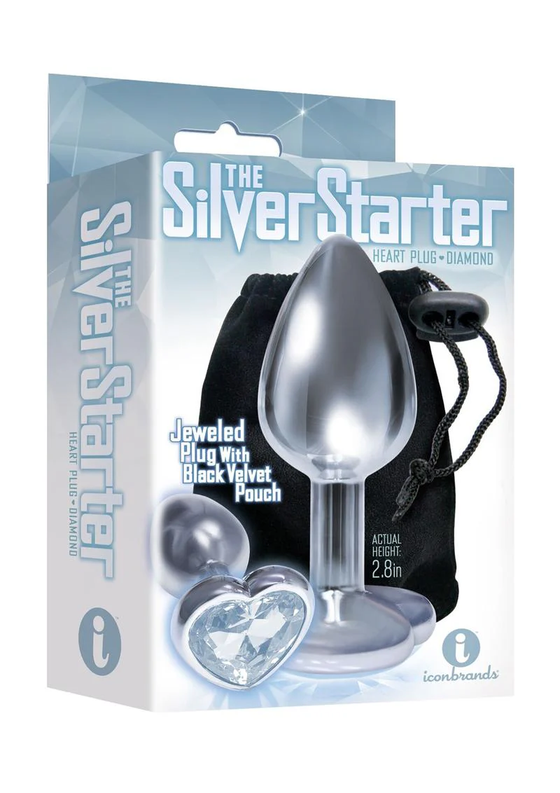 The 9's - The Silver Starter Bejeweled Heart Stainless Steel Plug - Image 2
