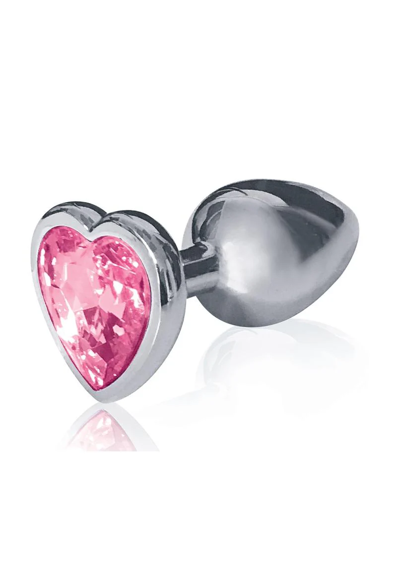 The 9's - The Silver Starter Bejeweled Heart Stainless Steel Plug - Image 4