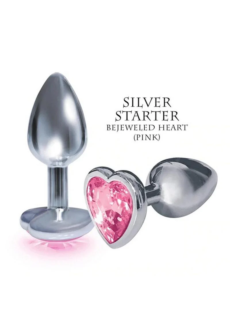The 9's - The Silver Starter Bejeweled Heart Stainless Steel Plug - Image 6