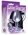 The Silver Starter Bejeweled Heart Stainless Steel Plug - Image 3
