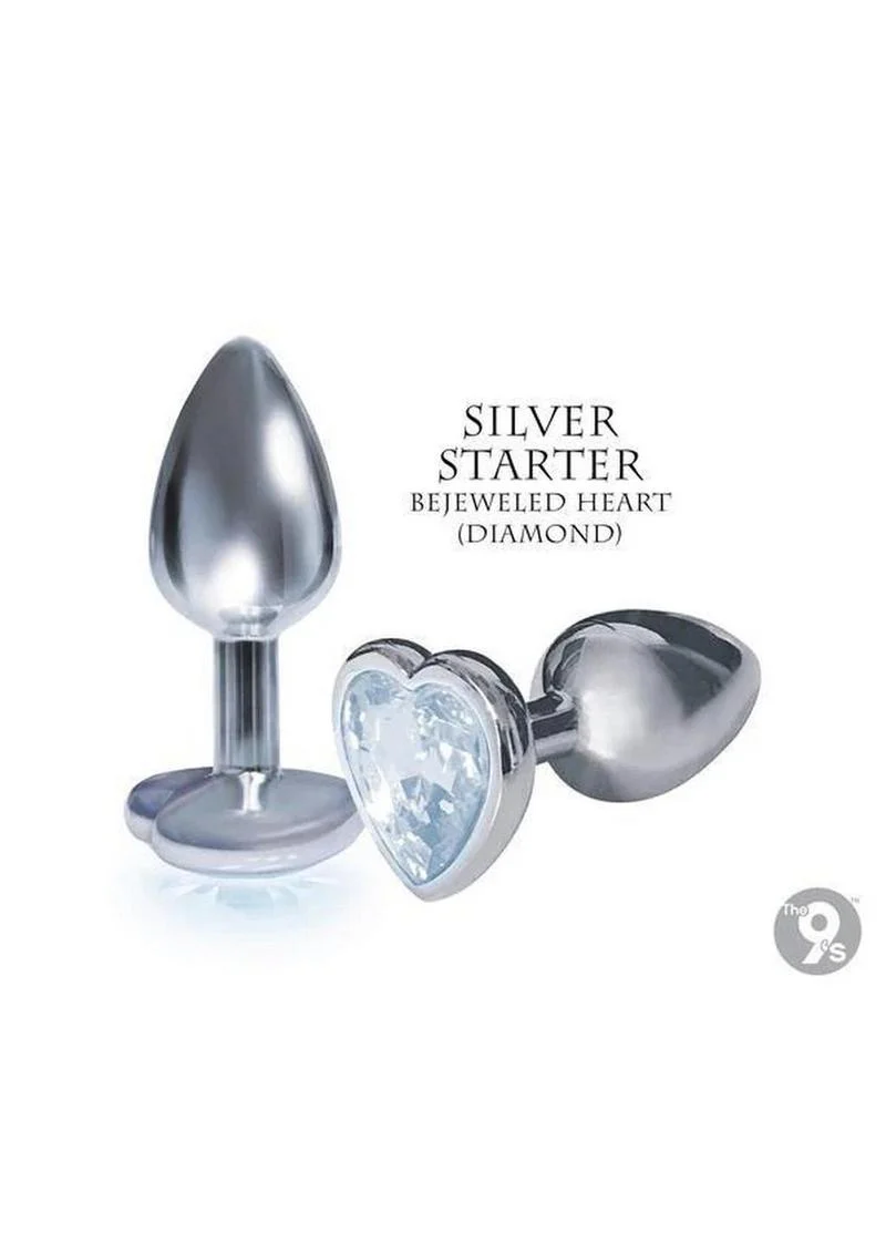 The Silver Starter Bejeweled Heart Stainless Steel Plug - Image 8