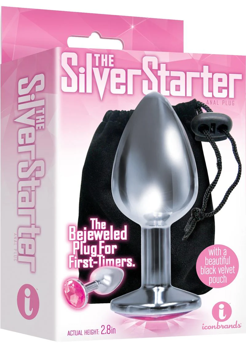 The 9's - The Silver Starter Bejeweled Stainless Steel Plug - Image 4