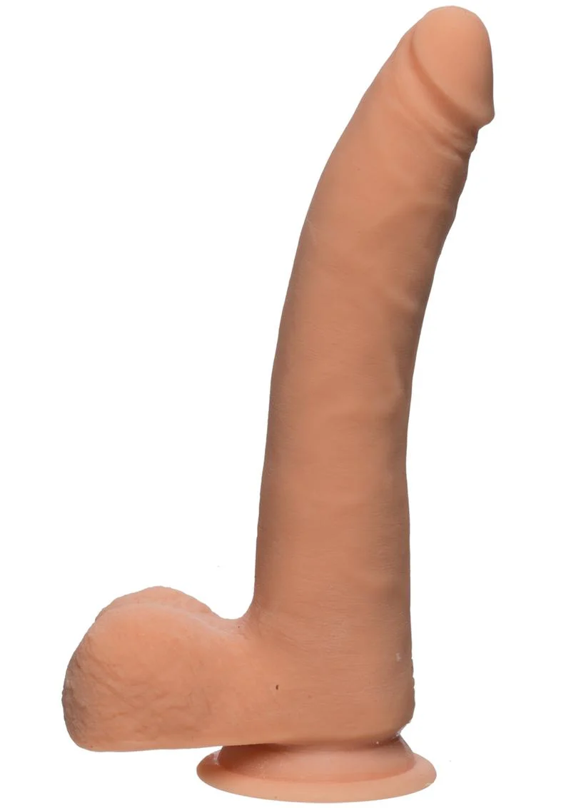 The D Realistic D Ultraskyn Slim Dildo with Balls - Image 11