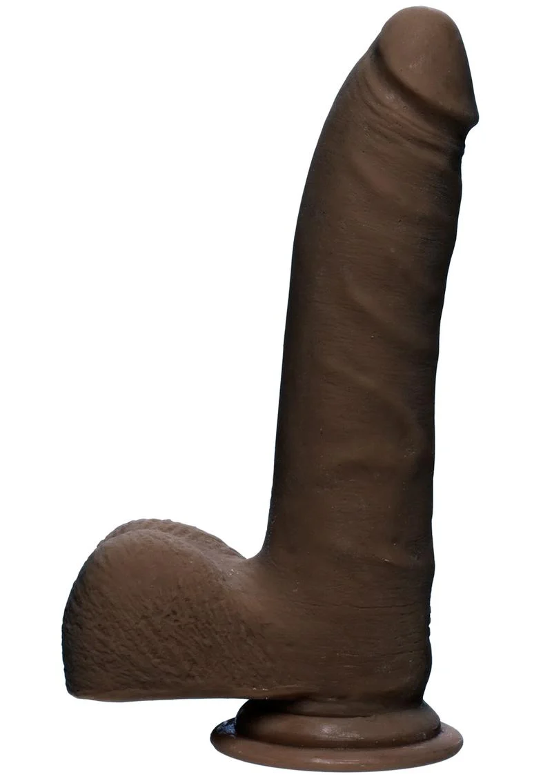 The D Realistic D Ultraskyn Slim Dildo with Balls - Image 3