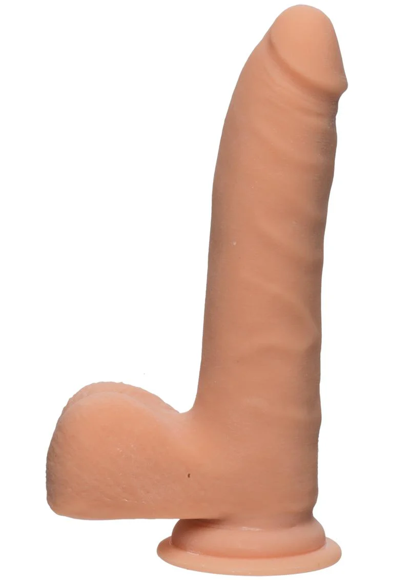 The D Realistic D Ultraskyn Slim Dildo with Balls - Image 5