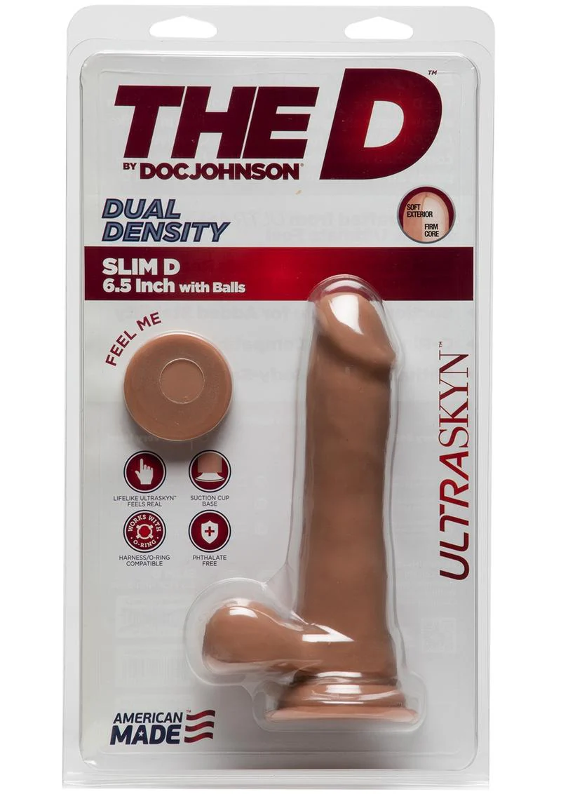 The D Slim D Ultraskyn Dildo with Balls - Image 2