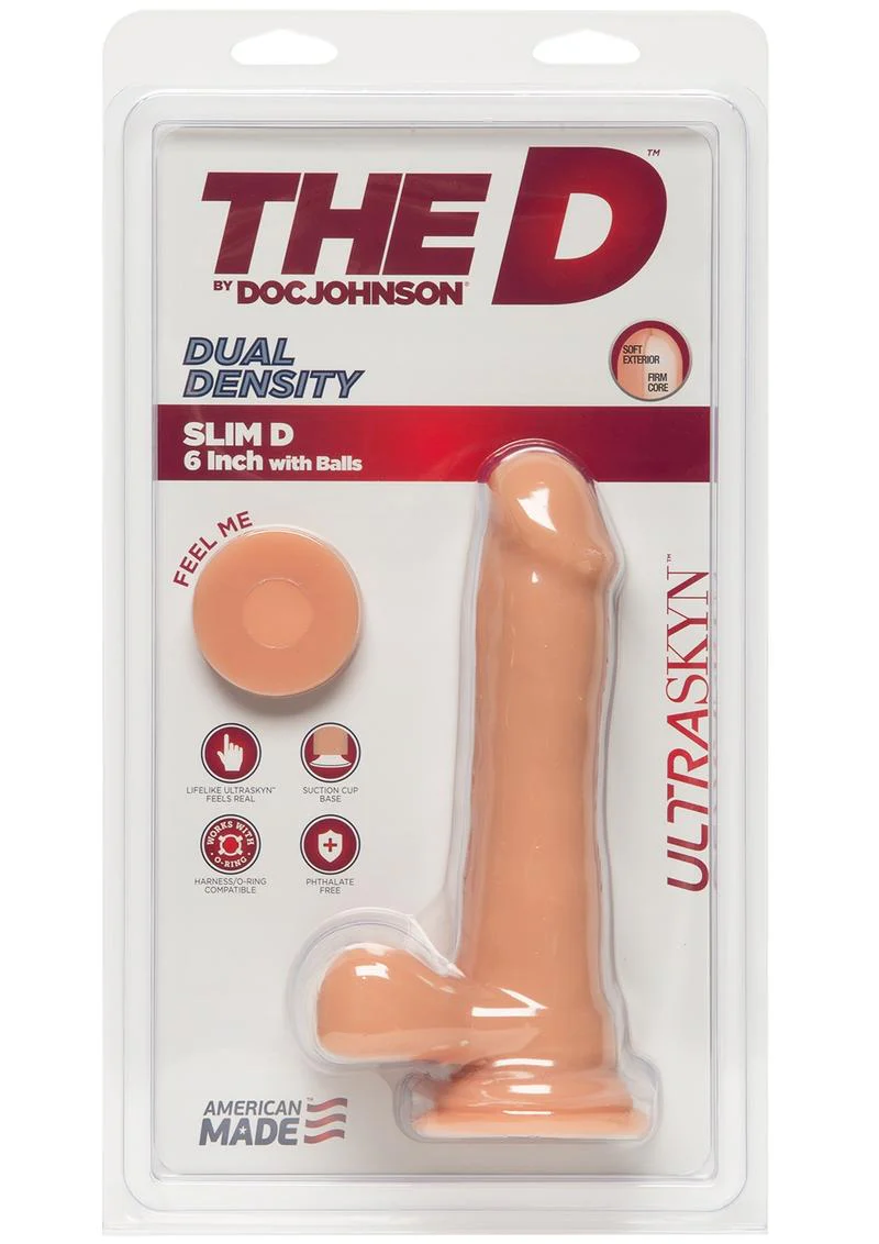 The D Slim D Ultraskyn Dildo with Balls - Image 6
