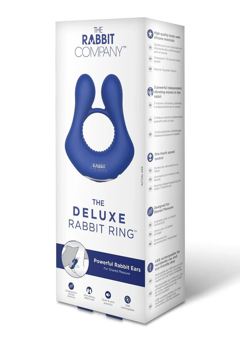 The Deluxe Rabbit Ring Rechargeable Silicone Couples Ring - Image 6