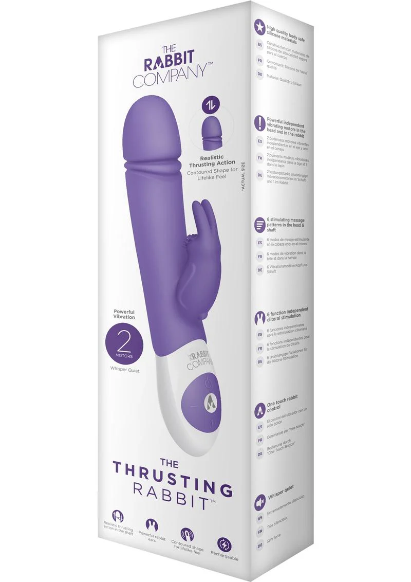 The Thrusting Rabbit Rechargeable Silicone Vibrator with Clitoral Stimulation - Image 2