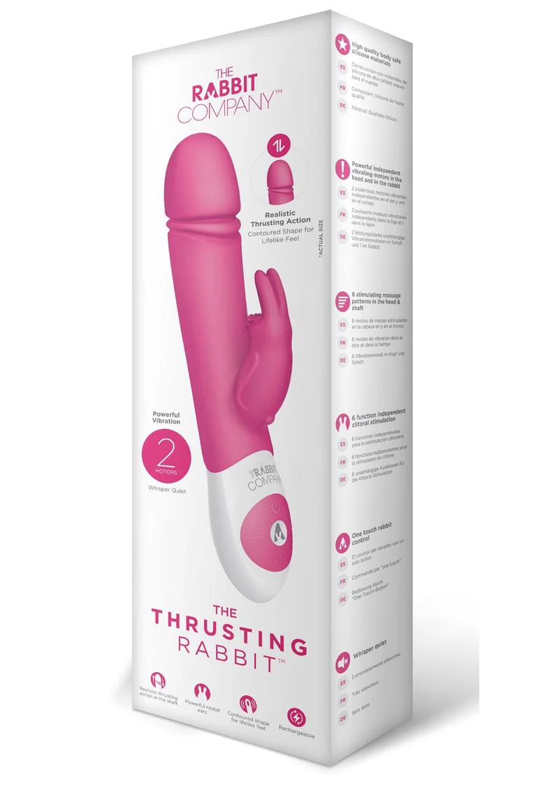 The Thrusting Rabbit Rechargeable Silicone Vibrator with Clitoral Stimulation - Image 6