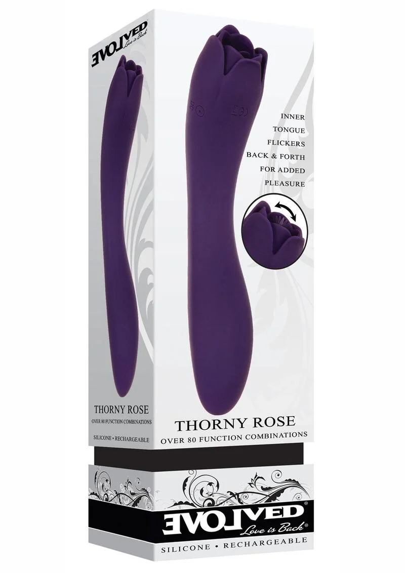 Thorny Rose Rechargeable Silicone Dual-End Vibrator - Image 2