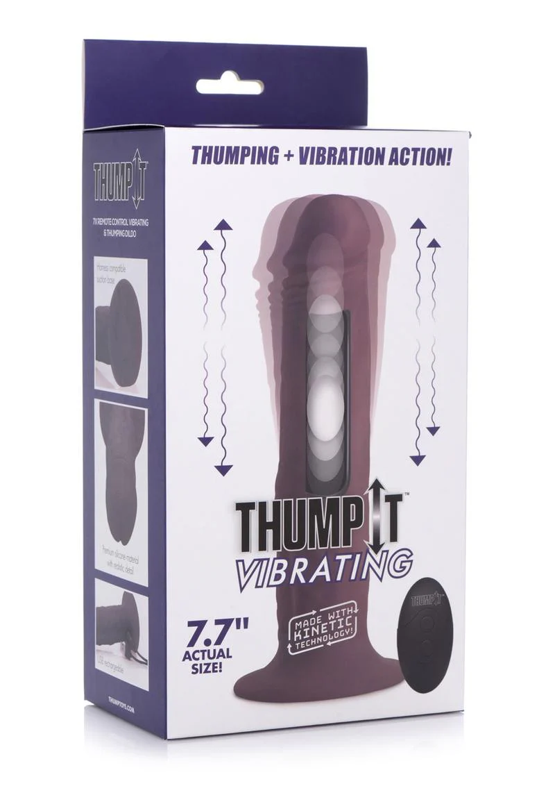 Thump It 7x Remote Control Vibrating and Thumping Silicone Rechargeable Dildo - Image 2