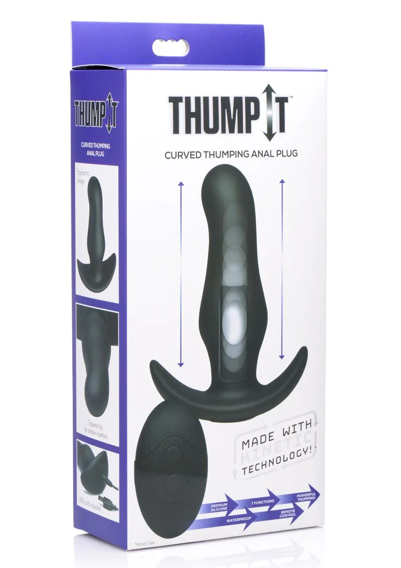 Thump-It Rechargeable Silicone Thumping Prostate Plug with Remote Control - Image 2
