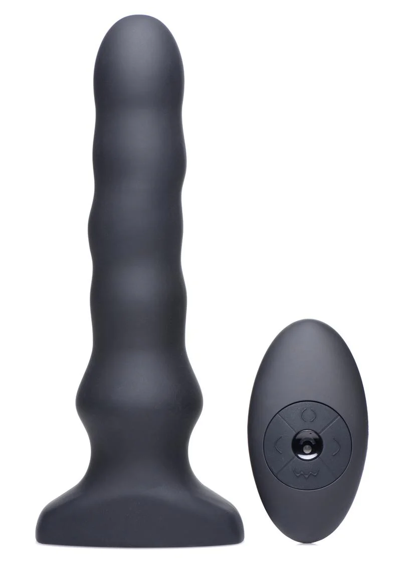 Thunder Plugs Silicone Vibrating and Squirming Plug with Remote Control