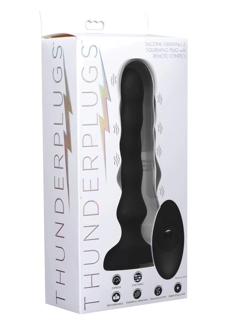 Thunder Plugs Silicone Vibrating and Squirming Plug with Remote Control - Image 2