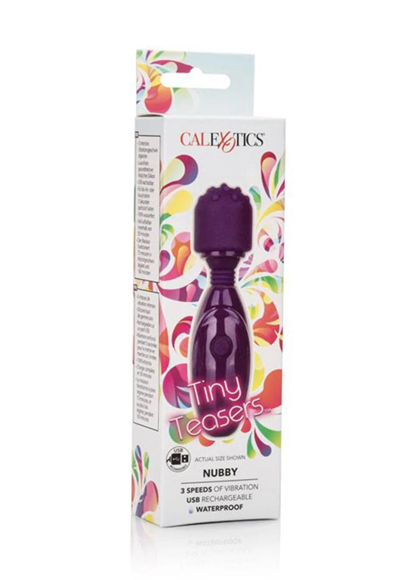 Tiny Teasers Nubby USB Rechargeable Mini Vibrator Silicone Textured Head Waterproof - Image 2