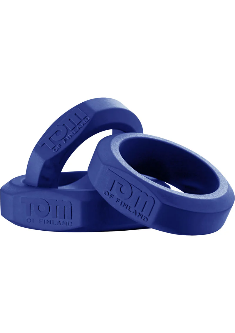 Tom Of Finland 3 Piece Silicone Cock Ring - Image 3