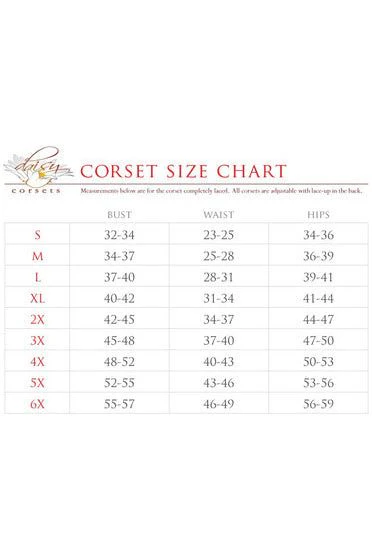 Top Drawer Steel Boned Striped Floral Underwire Curvy Cut Waist Cincher Corset - Image 5