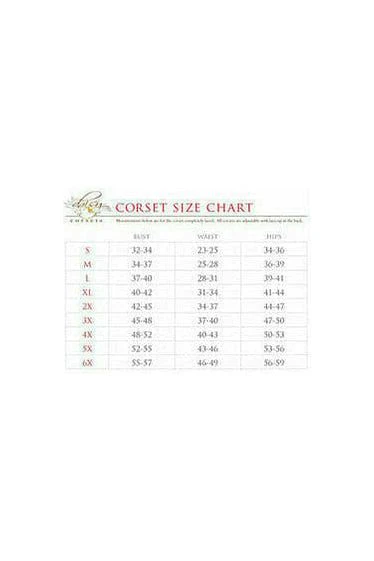 Top Drawer Wine Brocade & Faux Leather Steel Boned Corset - Image 6