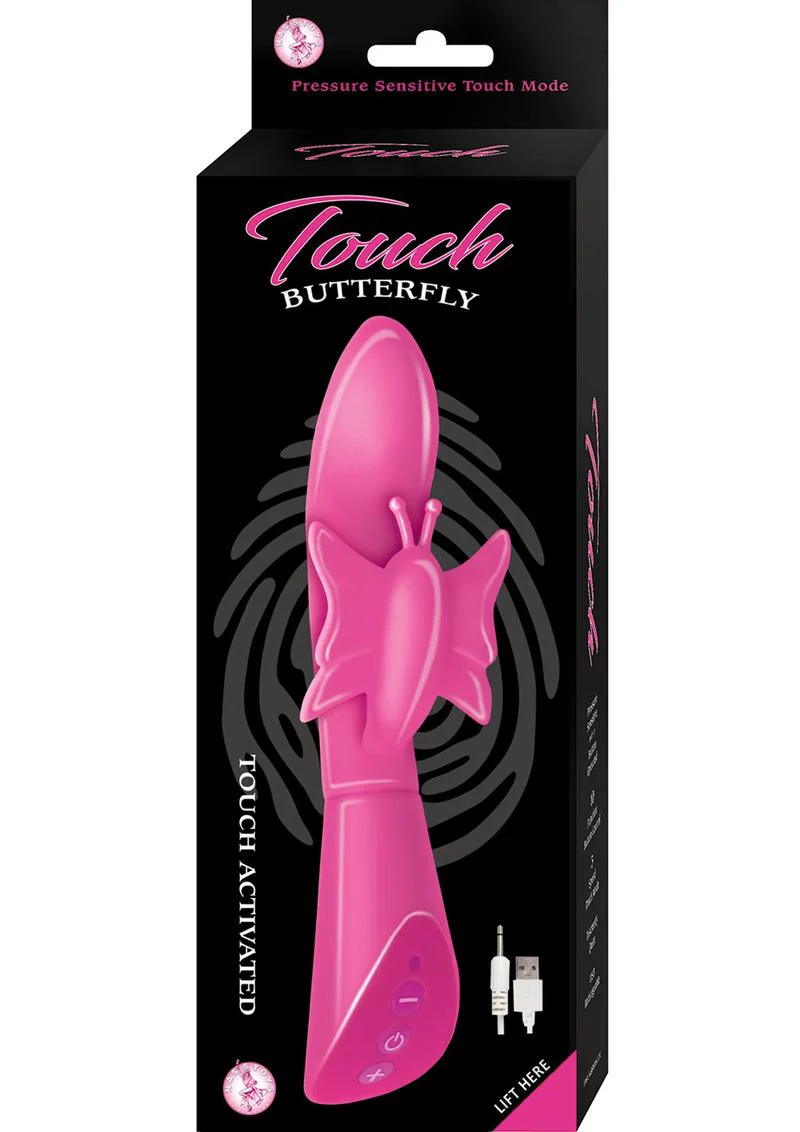 Touch Butterfly Silicone Rechargeable Rabbit Vibrator - Image 4