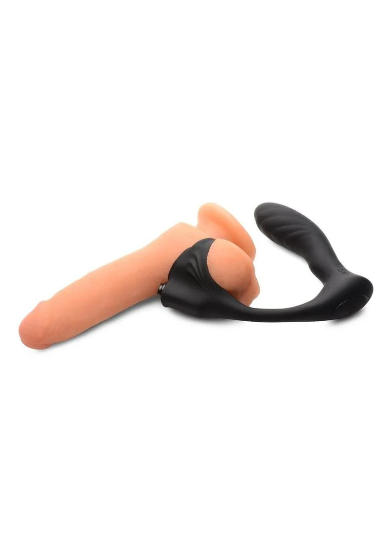 Trinity Men 7x Silicone Prostate Plug with Ball Stretcher and Remote Control - Image 4