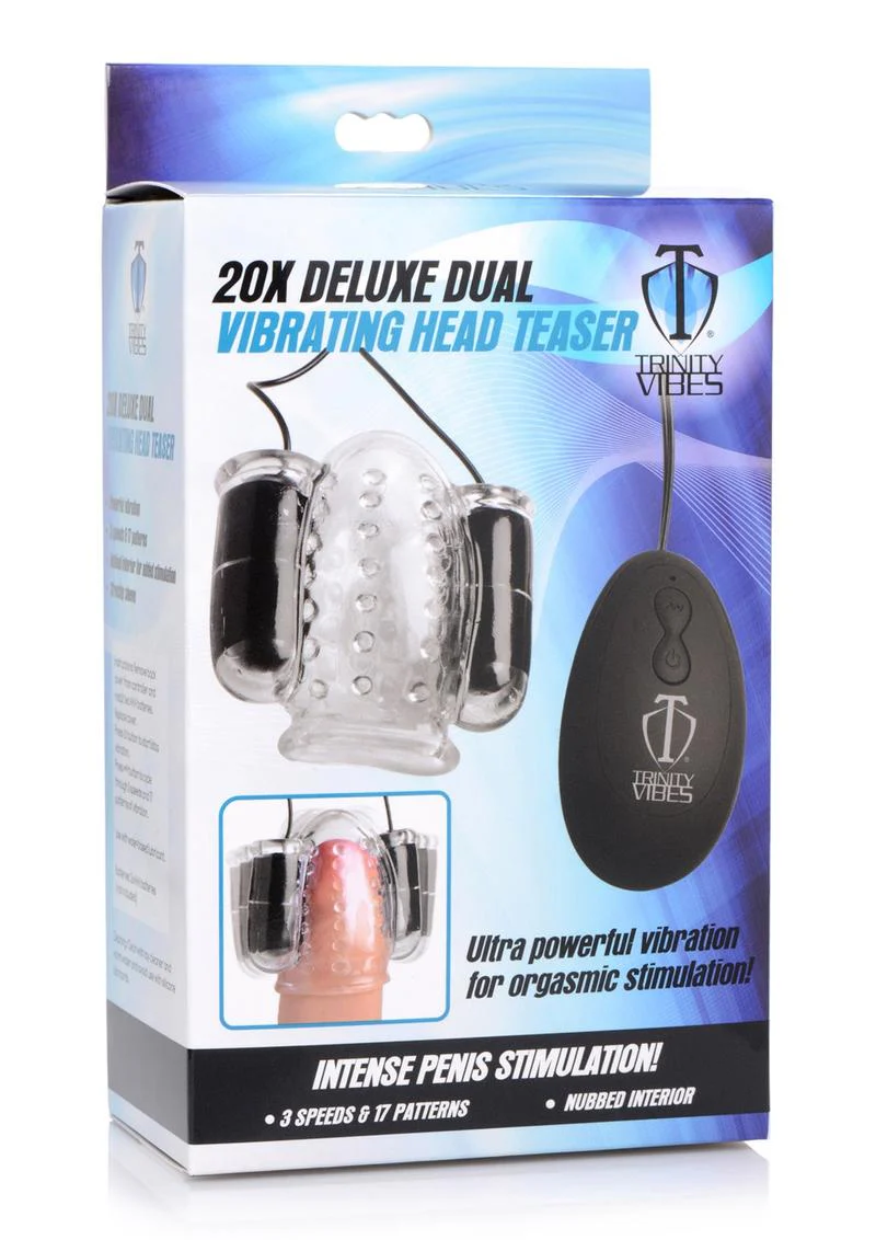 Trinity Men Twin Bullet Penis Head Teaser with Remote Control - Image 2