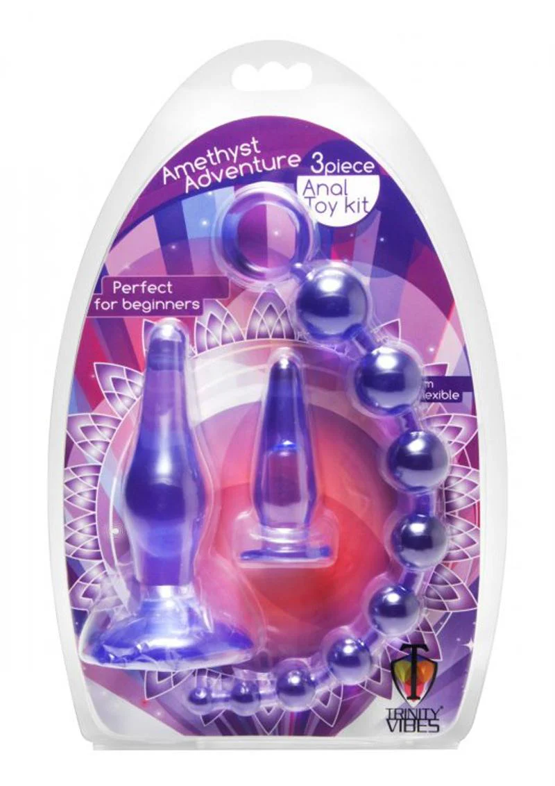 Trinity Vibes Amethyst Adventure 3 Piece Anal Toy Kit - Image 2
