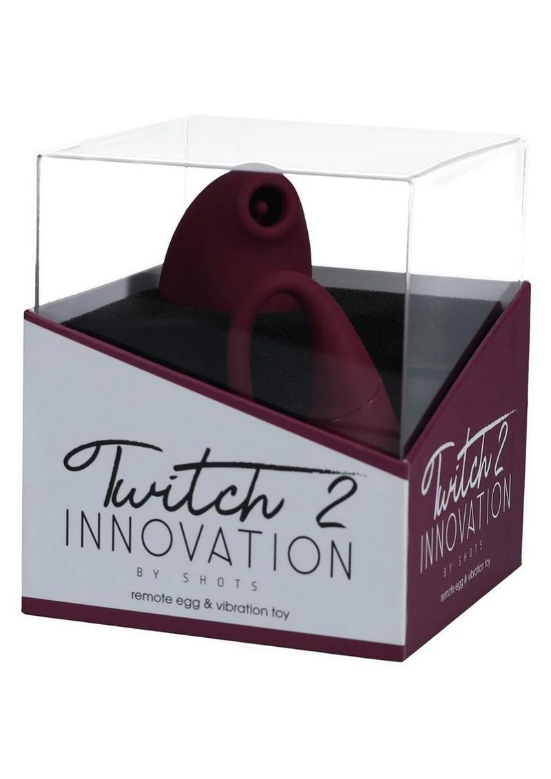 Twitch 2 Silicone Rechargeable Suction and Flapping Vibrator with Remote Control Egg - Image 2