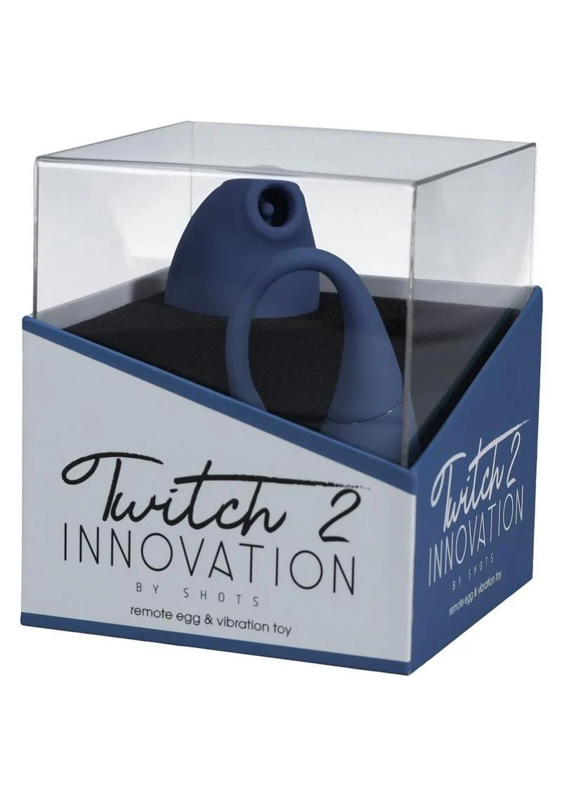 Twitch 2 Silicone Rechargeable Suction and Flapping Vibrator with Remote Control Egg - Image 5
