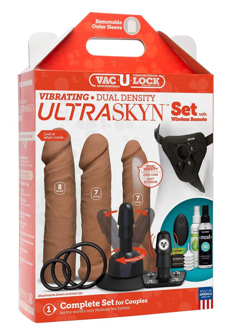 Vac-U-Lock Vibrating Dual Density Ultraskyn Set with Remote Control - Image 2