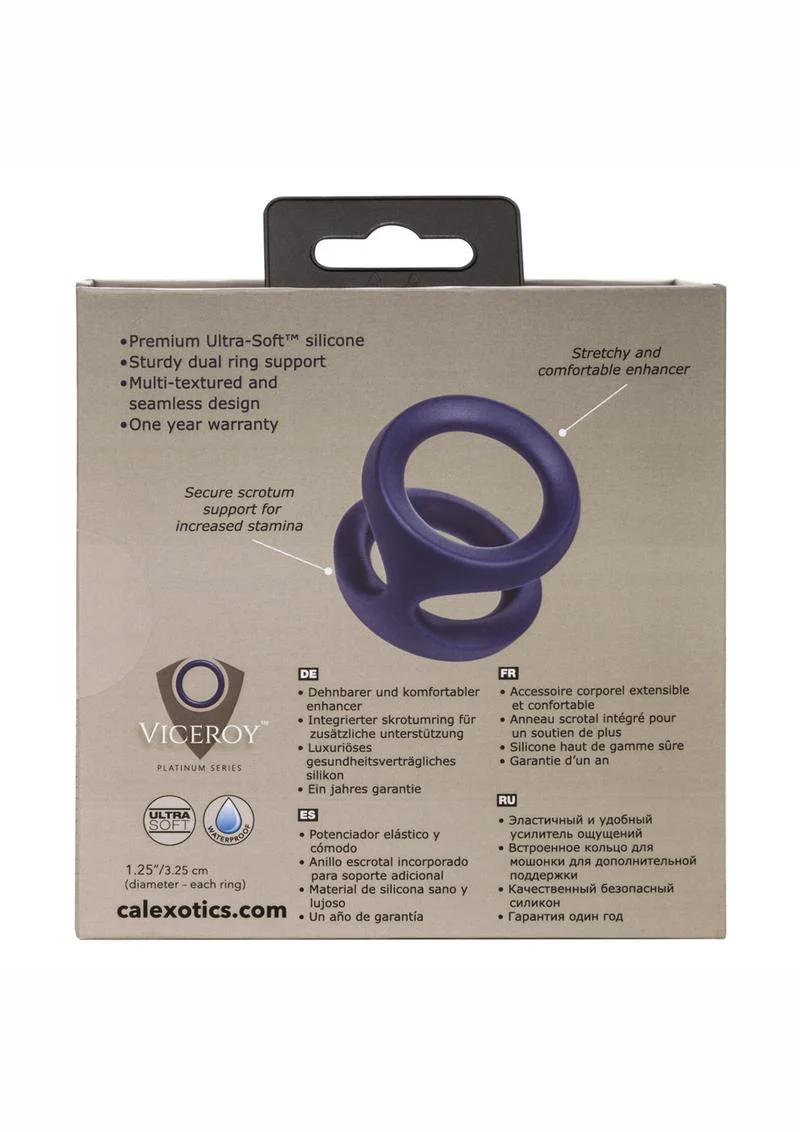 Viceroy Dual Ring Silicone Cock Ring - Image 4