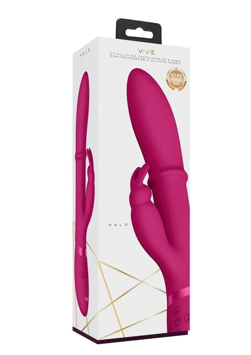 Vive Halo Rechargeable Silicone Ring Rabbit Vibrator - Image 2