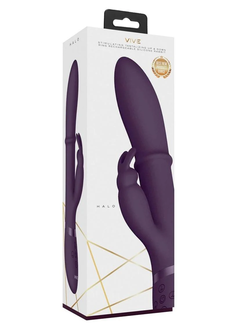 Vive Halo Rechargeable Silicone Ring Rabbit Vibrator - Image 6