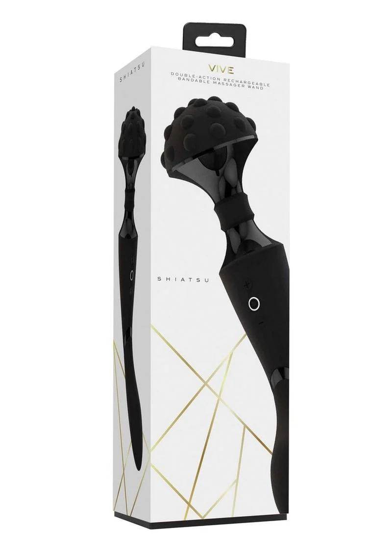 Vive Shiatsu Rechargeable Silicone Bendable Massager Wand - Image 2