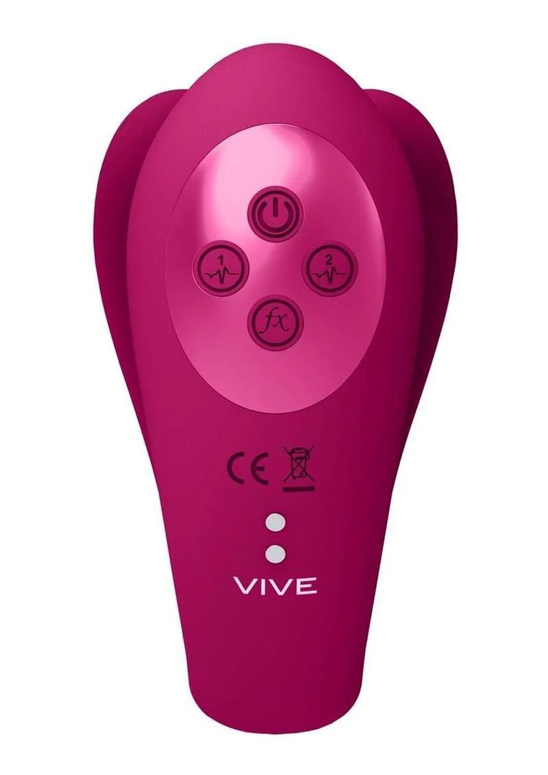 Vive Yoko Rechargeable Silicone Tripe Motor Dual Prongs with Clitoral Pulse Wave Vibrator - Image 5