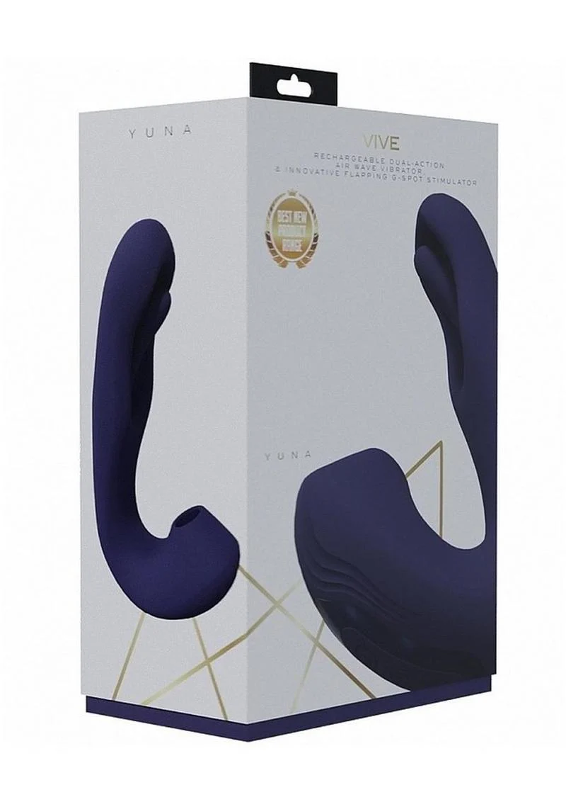 Vive Yuna Rechargeable Silicone Triple Motor Air Wave Vibrator with G-Spot Flapping Stimulation Vibrator - Image 2