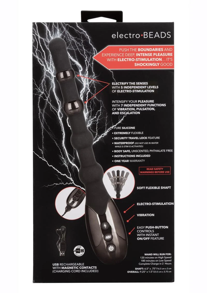 Volt Electro-Beads Rechargeable Silicone Wand with Remote Control - Image 4