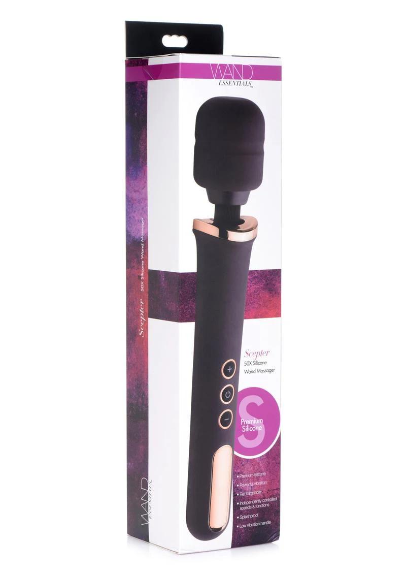 Wand Essentials Scepter 50x Silicone Vibrating Wand Massager - Image 2