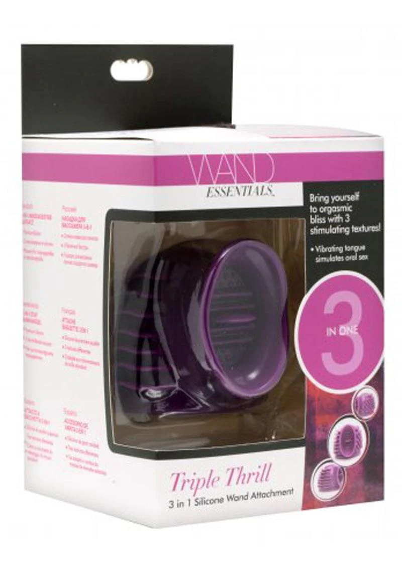 Wand Essentials Triple Thrill 3 In 1 Silicone Wand Attachment - Image 2