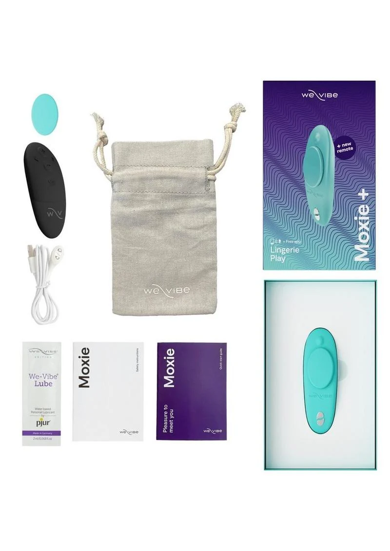 We-Vibe Moxie+ Wearable Rechargeable Silicone Panty Vibe Clitoral Stimulator with Remote - Image 3
