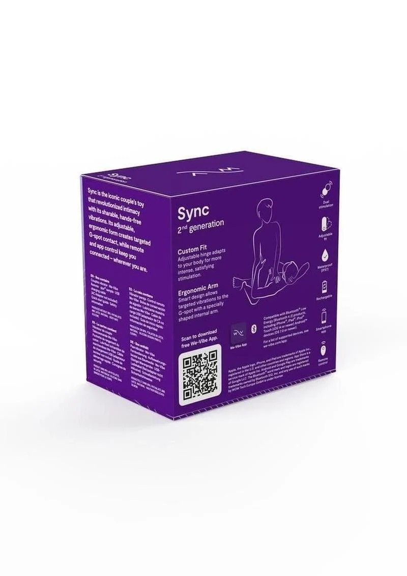 We-Vibe Sync 2nd Generation Rechargeable Silicone Couples Vibrator with Remote Control - Image 4
